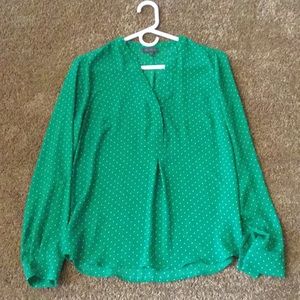 Long sleeved chiffon blouse